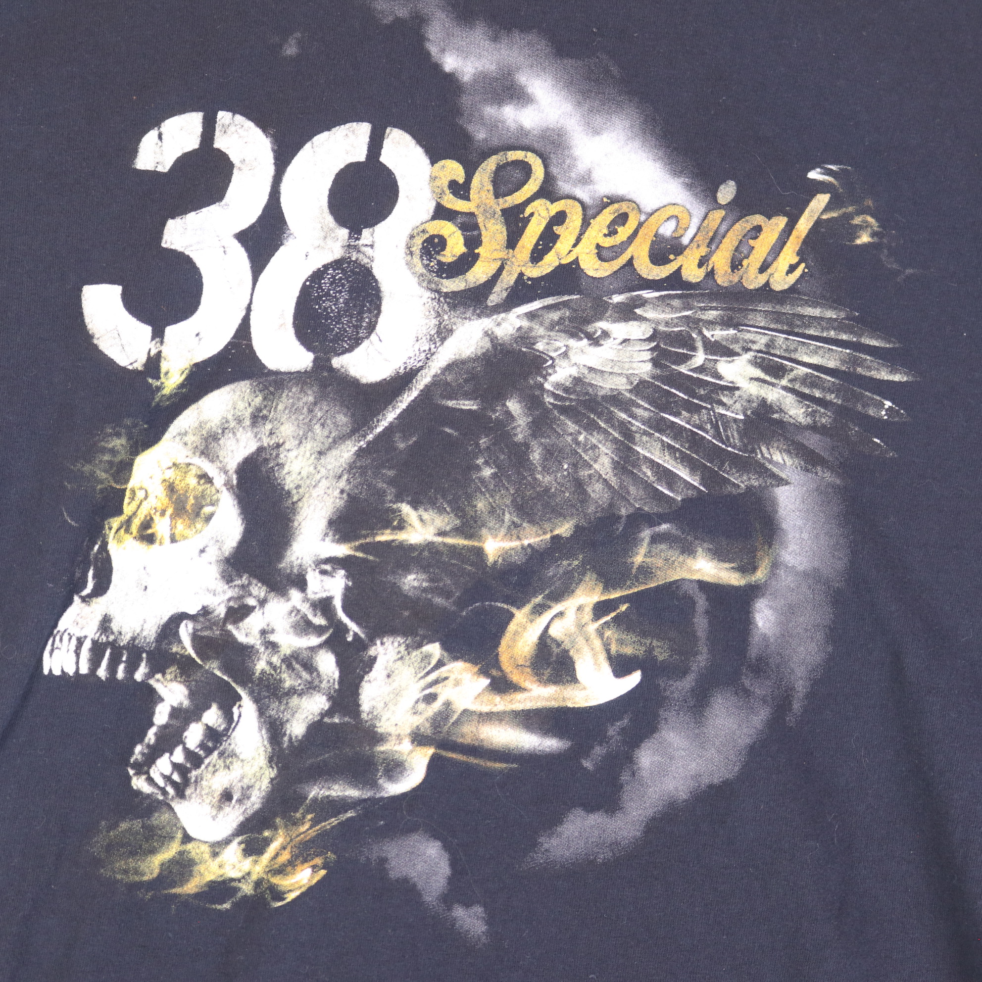 38 Special 2011 Tour T-Shirt Skull Wing Graphic Band Tee Black Gildan — front