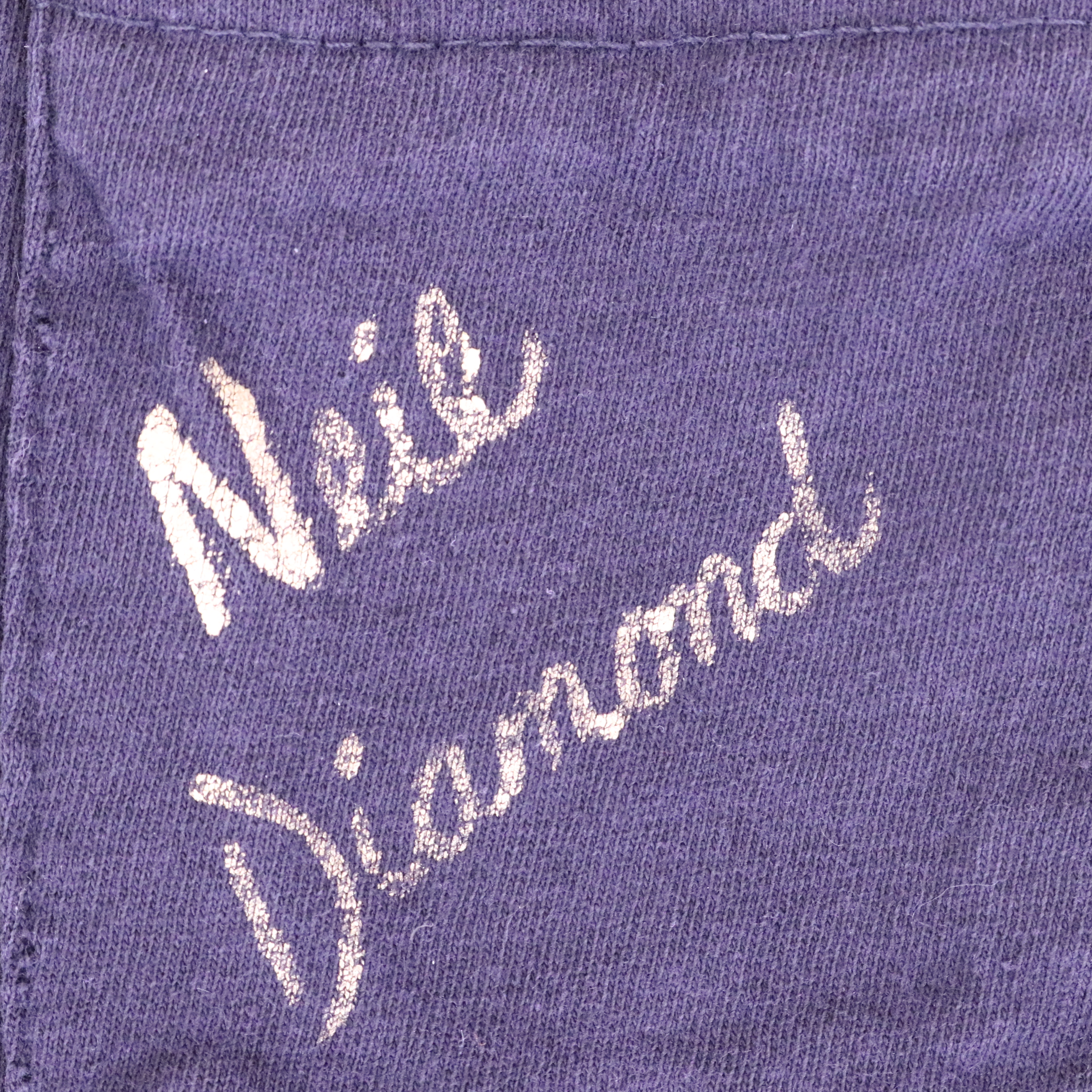 Vintage Neil Diamond Hand-Painted Pocket Tee Fruit of the Loom XL Purple — front