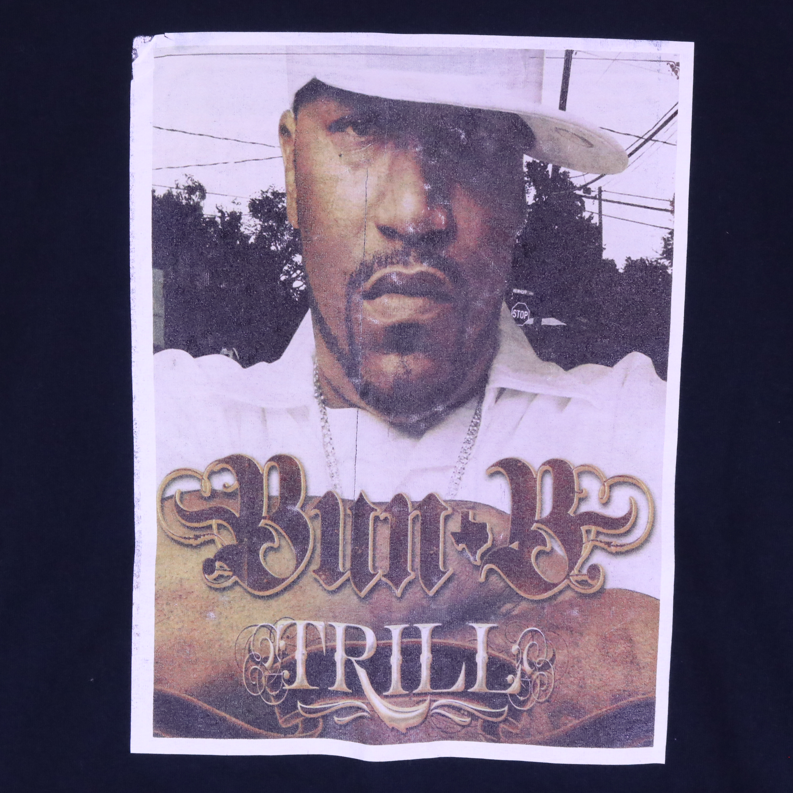 Bun B Trill Rap T-Shirt Navy Blue Pro Club Super Heavy 2XL Tall — front