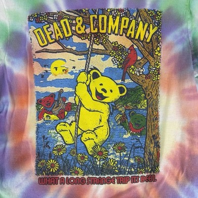 Dead & Company 2019 Tour Tie Dye T-Shirt Grateful Dead Bears Graphic Size M — front