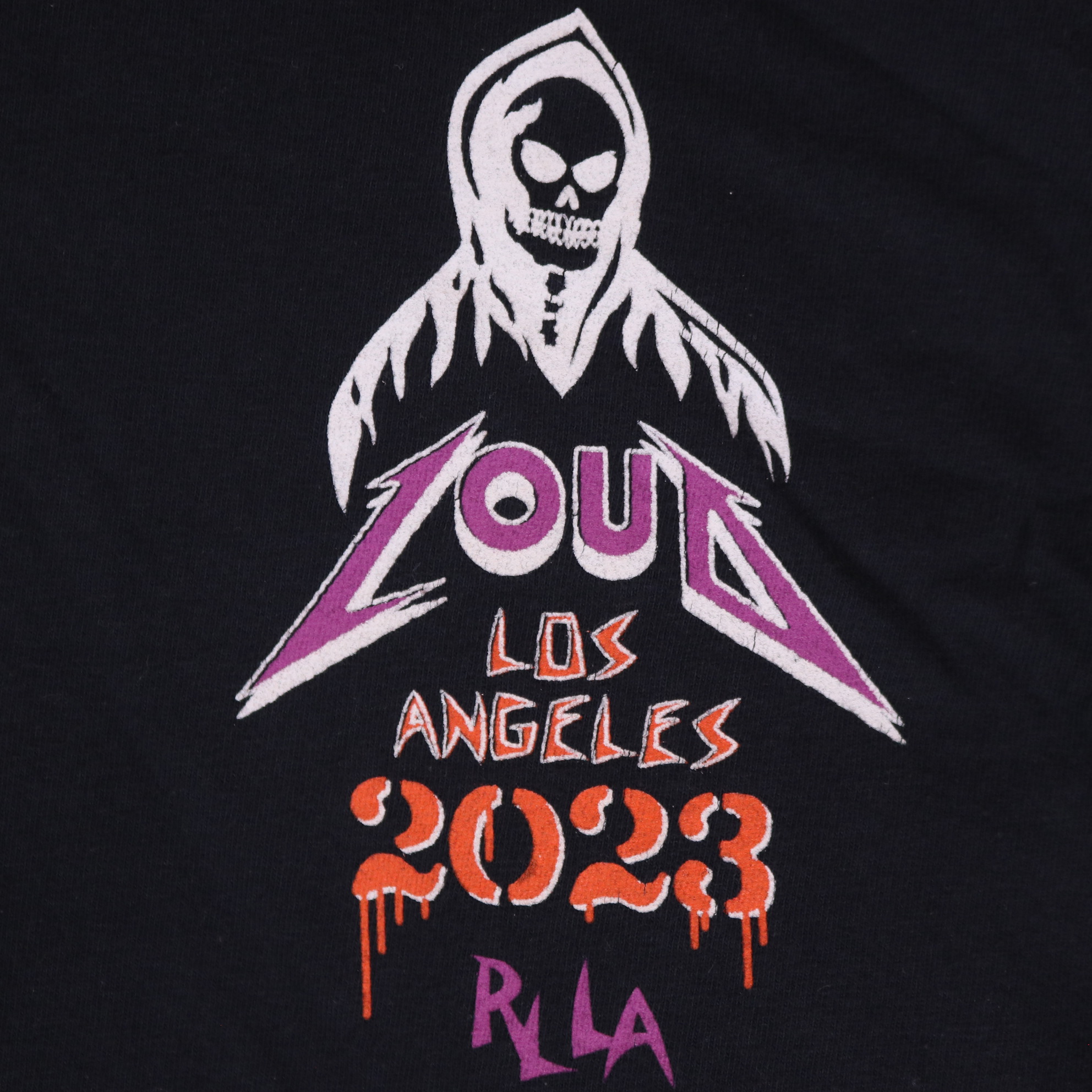 Rolling Loud LA 2023 Long Sleeve Festival T-Shirt Reaper Graphic — front