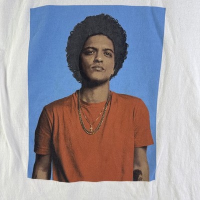 Bruno Mars 24K Magic 2018 World Tour Concert T-Shirt White Size Large — front