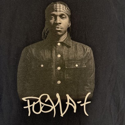 Pusha T It's Almost Dry Tour Phase 2 Double Sided Graphic T-Shirt Medium — front