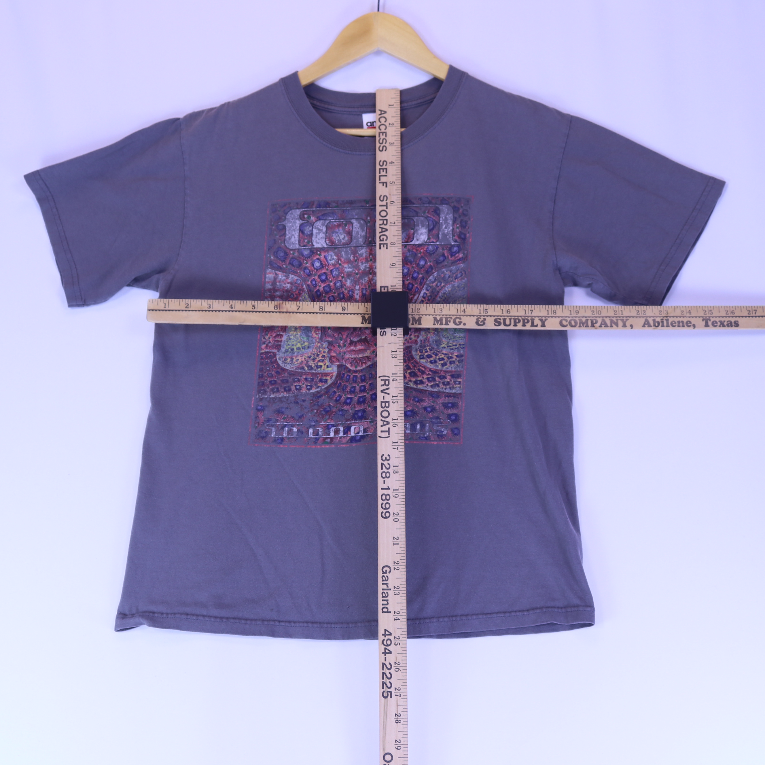 Tool 10,000 Days Band T-Shirt Alex Grey Art Anvil Size M Gray — front
