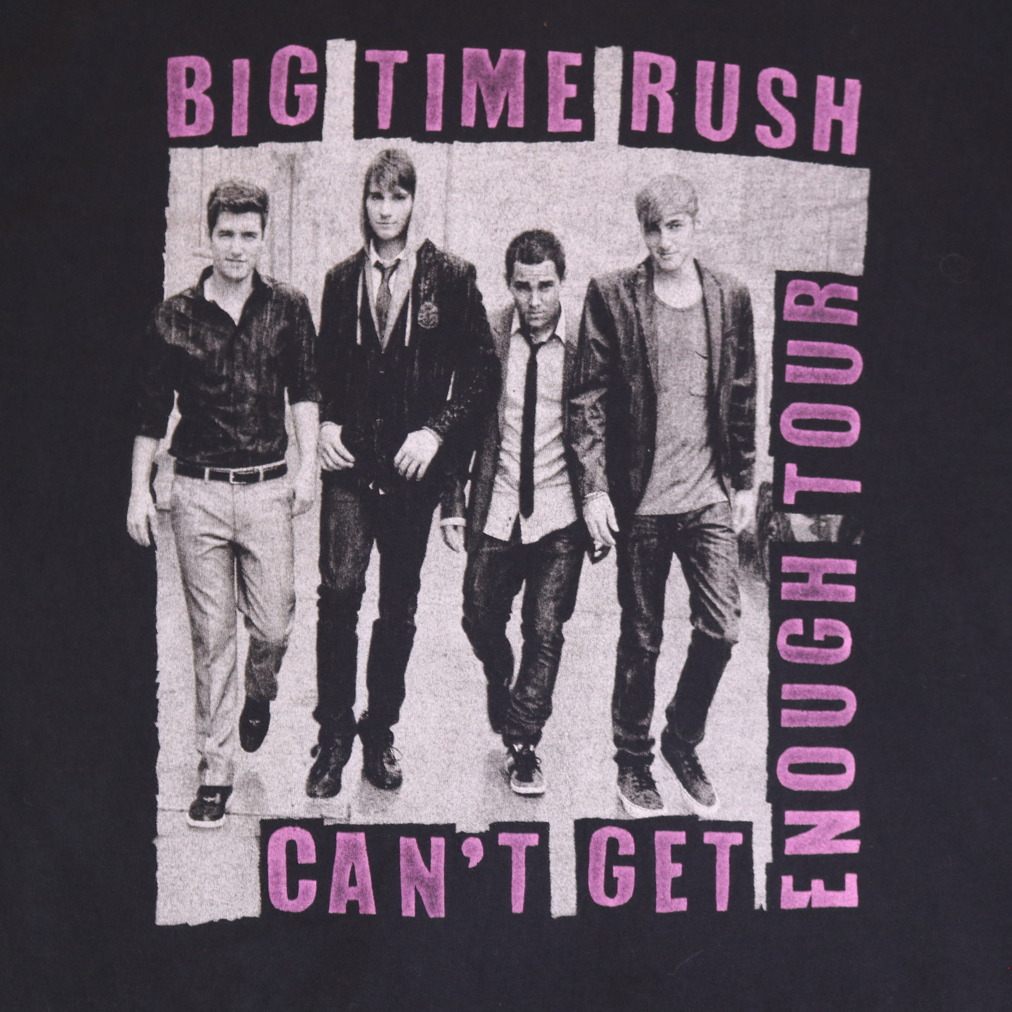 Big Time Rush Can't Get Enough Tour Concert T-Shirt 2XL Black — front